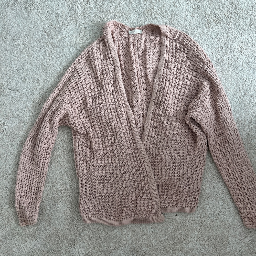 Light Pink Beige Knit Women's Sweater
